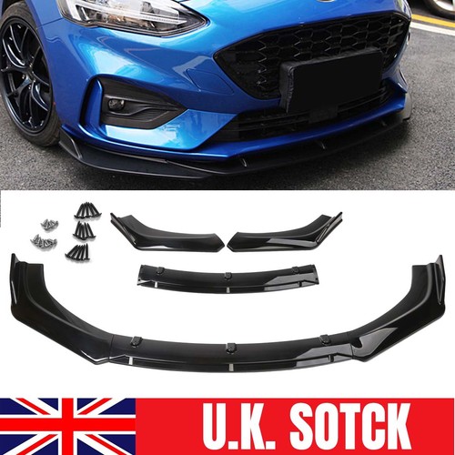 Glossy black front bumper - front,