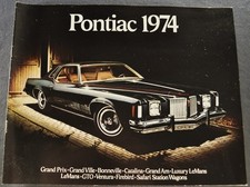 1974 Pontiac Brochure Firebird Trans Am GTO Grand Prix Bonneville LeMans Wagon