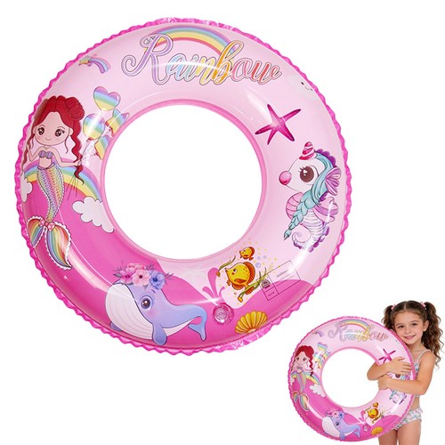Pink mermaid swimming - swimming, ring
