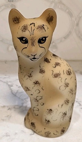 Fenton glass leopard cat - fenton,