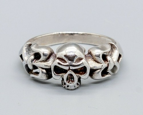 Fleur lys skull ring 925 - de,
