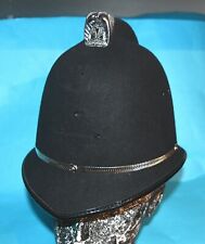 BLACK CUSTODIAN HELMET WITH HARNESS & CHIN STRAP: FOR COLLECTOR & THEATRE. H