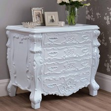 White Rococo chest