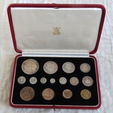 UK 1937 GEORGE VI 15 COIN PROOF SET WITH MAUNDY - cased