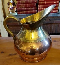 Large Copper  & Brass Jug