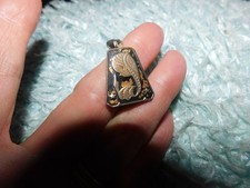 VINTAGE SILVER TONE  ENAMELLED