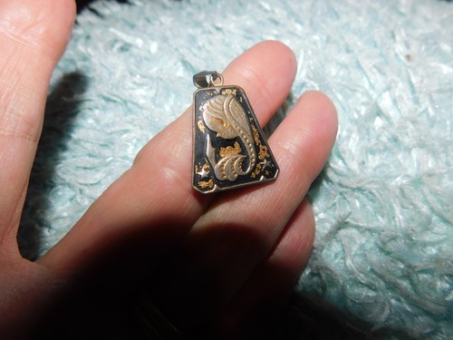 Vintage silver tone - vintage, enamelled
