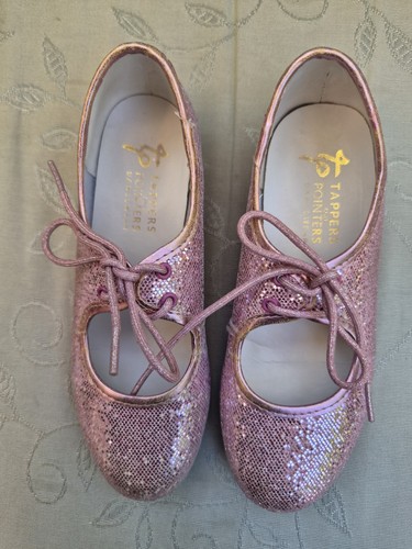 Girls low heel pink glitter - pink,
