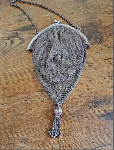 Antique chain mesh - mesh, purse