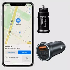 FindMyCar GPS Car Tracker, Fast USB C Charging, iOS Only, No Subscription (CH43)
