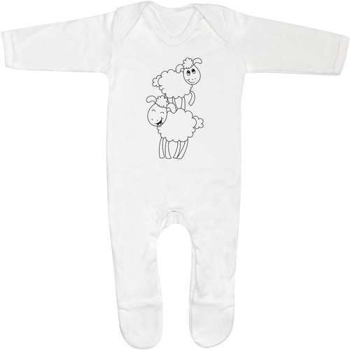 Pair cute sheep baby - of,