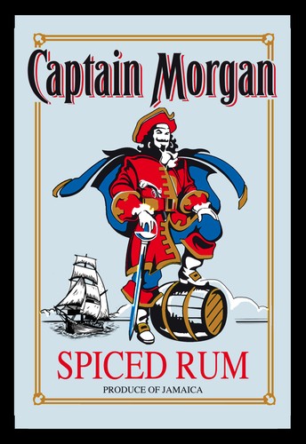 Captain morgan rum mirror - captain,