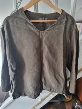 Ladies Oska V Neck Brown 100%