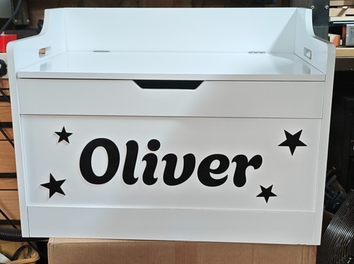 Personalised wooden toy box - personalised,
