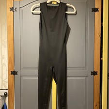 Ladies Black All In One Sleeveless  Unitard , Size Medium, Great Condition
