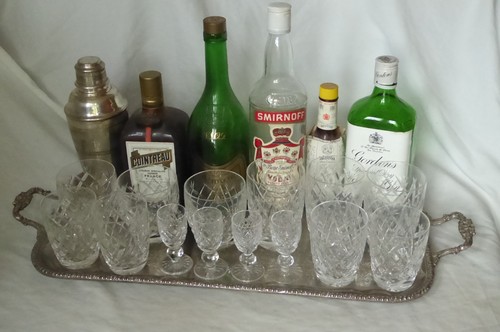 Vintage large silver plate - silver,