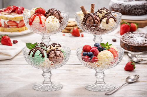 Ice cream sundae glasses - cream,