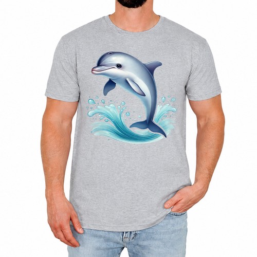 Colourful dolphin mens - colourful, t-shirt