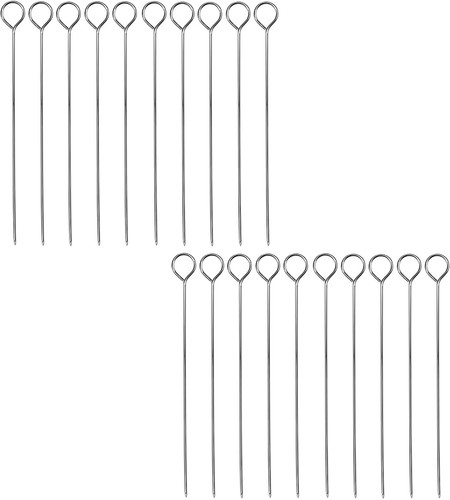 20x metal bbq barbecue skewers - 20x,
