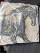 Pottery Barn Retired Rare Horse Pillow Cover Sham 24x24