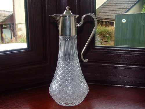 Vintage pressed glass - pressed, claret