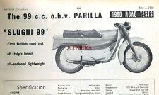 PARILLA 'Slughi 99' 99cc o.h.v. Motor Cycle : 1960 Magazine Report Clipping