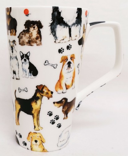 Dogs collage mug fine bone - fine,