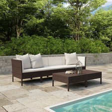 Garden Furniture Set Brown
