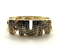 9ct Gold Diamond Mum Ring
