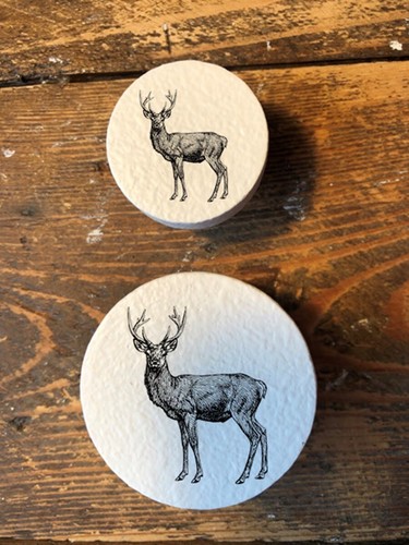 Handmade stag deer door knobs - stag,