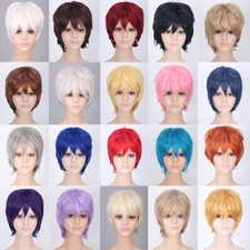 cosplay color short hair high temperature resistance Anime men's universal wig