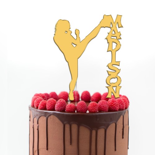 Personalised kickboxing cake - kickboxing,