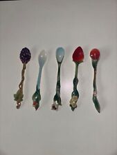 FRANZ  Porcelain Fruit/ Flower Teaspoons