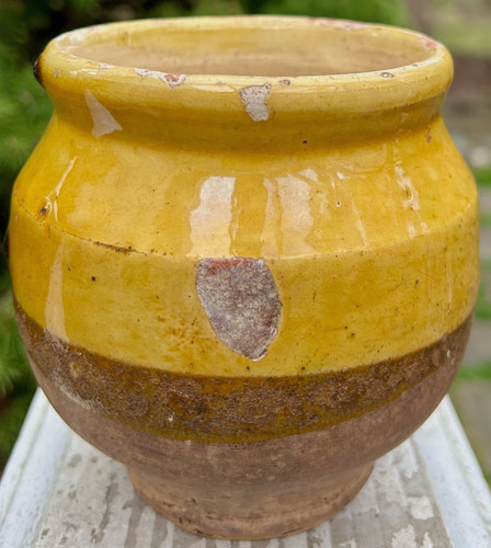 French antique pottery confit - french,