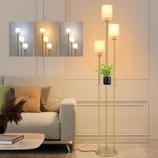 Modern Floor Lamp, 3-Lights LED Floor Lamp with Shelves, 66"