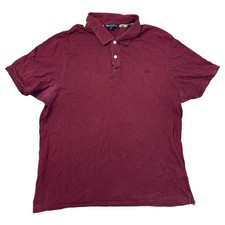 Aquascutum Polo Shirt Nova Check Retro Mod Short Sleeve Purple Mens 2XL