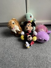 Stuffed Toy Bundle Pokémon Turtle, Xtinctables Lion, Minnie Mouse Purple Turtle