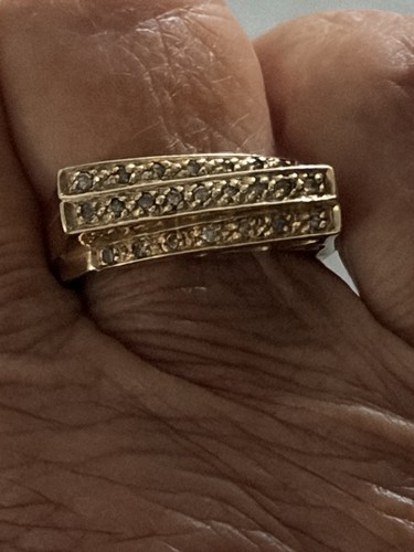 Champagne diamond gold - champagne, ring