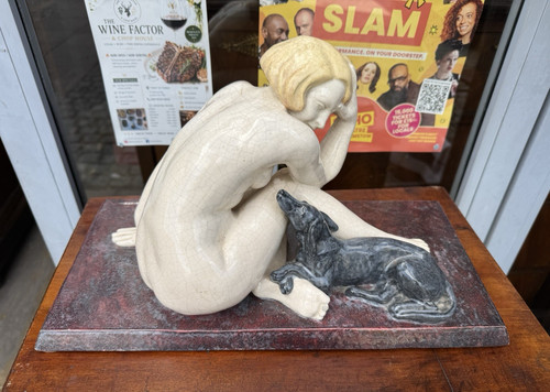 Large art deco ceramic figure - large,