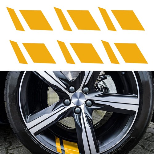 Yellow reflective car wheel - 6x,