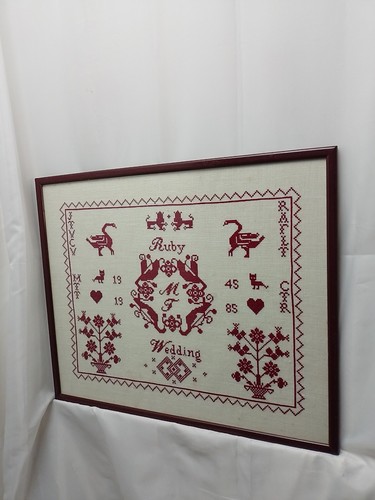 Sampler vintage embroidered - vintage,