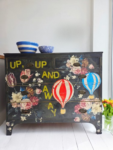 Painted chest drawers - painted, of