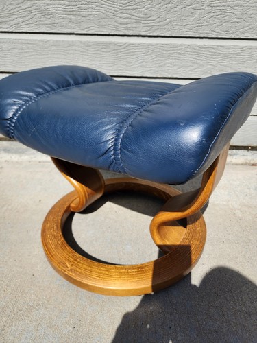 Ekornes stessless blue leather - stessless,
