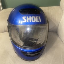 CRASH HELMET FULL FACE MOTORCYCLE - SHOEI RAID II. Blue Size M - 57 to 58cm