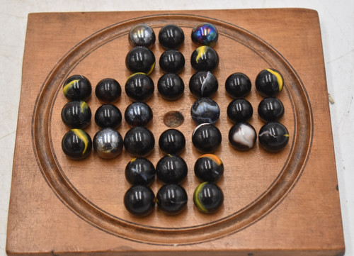 Antique solitaire wooden board - antique,