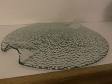 clear glass serving platter
