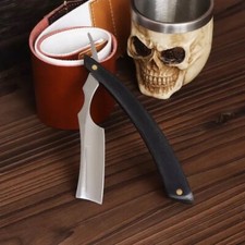 Straight Edge Razor Shave Ready Wood Handle Barber Cut Throat Honed Shaving  BK