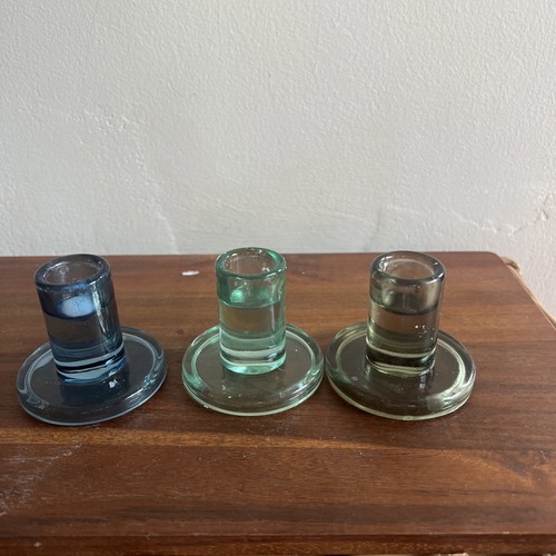 Vintage glass candlestick - vintage,