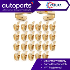 6.3mm Brass Double Piggy Back Spade Terminals Non-Insulated Connectors Crimp