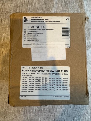 Bnib worcester bosch pump - bnib,